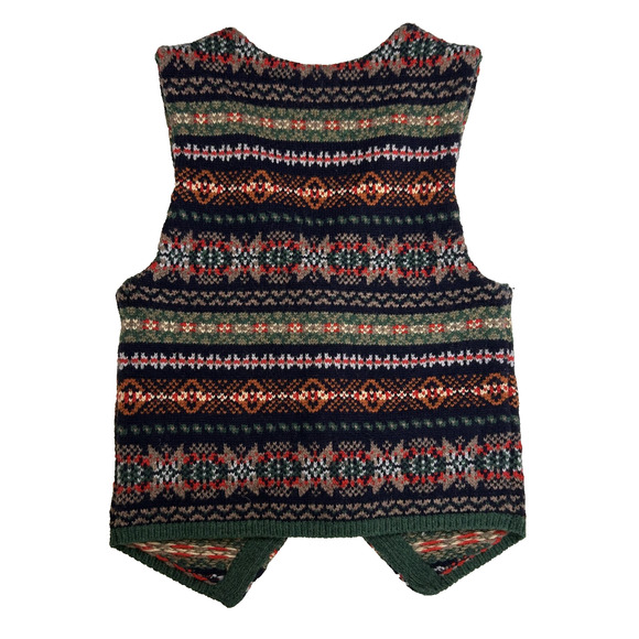 Zara Christmas Sweater Vest Womens Small Fair Isle Knit Festive Holiday Cottage - Picture 5 of 6